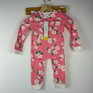 NEW Bedhead PJs pink and white floral pajama set size 6